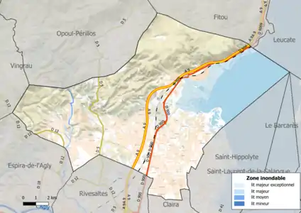 Carte des zones inondables.