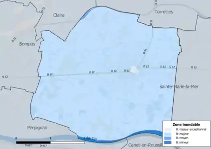 Carte des zones inondables.