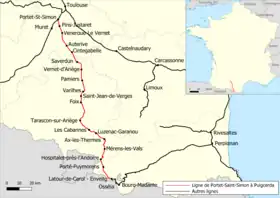 Voir la carte de la ligne.