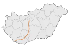 Carte de la route principale 6