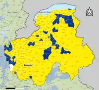 Candidat arrivé en tête au 2d&nbsp;tour par commune.  Emmanuel MacronMarine Le PenÉgalité