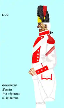 grenadier du 74e régiment d’infanterie de ligne de 1792 à 1796