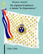 Drapeau colonelle du 76e&nbsp;régiment d'infanterie de ligne de 1791 à 1793