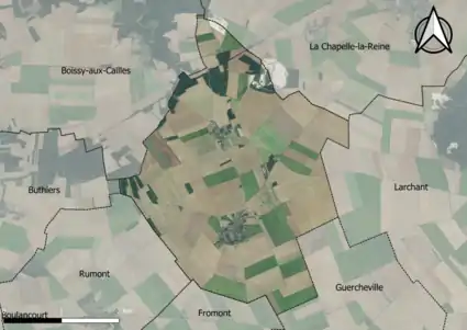 Carte orhophotogrammétrique de la commune.