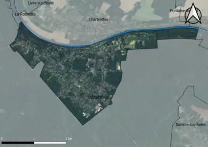 Carte orhophotogrammétrique de la commune.