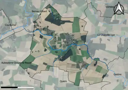 Carte orhophotogrammétrique de la commune.