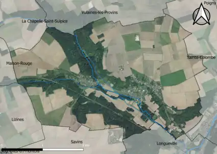 Carte orhophotogrammétrique de la commune.
