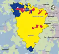 Candidat arrivé en tête au 1er&nbsp;tour par commune.  Emmanuel MacronMarine Le PenJean-Luc MélenchonDeux à égalité