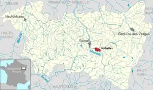 Localisation dans le département.