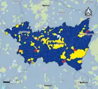 Candidat arrivé en tête au 1er&nbsp;tour par commune.  Emmanuel MacronMarine Le PenJean-Luc MélenchonDeux à égalité