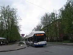 Croisement de Melnsila iela et  Kristapa iela.