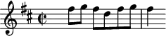 
\version "2.18.2"
\header {
  tagline = ##f
}

\score {
  \new Staff \with {

  }
<<
  \relative c'' {
    \key d \major
    \time 2/2
    \override TupletBracket #'bracket-visibility = ##f 

     %%%%%% K. 552, motif
     s4 fis8 g fis d fis g | fis4 

  }
>>
  \layout {
     \context { \Score \remove "Metronome_mark_engraver" }
  }
}
