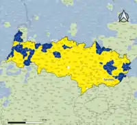 Candidat arrivé en tête au 2d&nbsp;tour par commune.  Emmanuel MacronMarine Le Pen