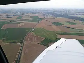 Vue aérienne de l'aérodrome.