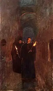 « A Procession in the Catacomb of Callistus », Alberto Pisa, 1905.