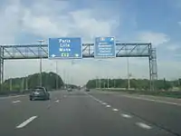 L'A15 au niveau de l'échangeur d'Heppignies.