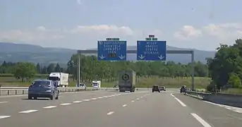 Échangeur entre l’A40 et l’A42
