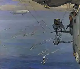 Un convoi en mer du Nord, 1918