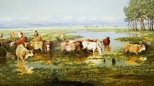 Un marais dans les Landes (1852), Paris, musée du Louvre.