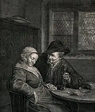 Paysan et Paysanne en conversation.