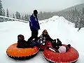 Tubing sur neige dans le Colorado.