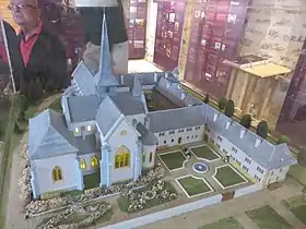 Maquette de l'Abbaye en 1773 (exposée au presbytère de Remoray)