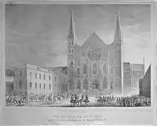 façade de l'abbaye au XIXe&nbsp;siècle.