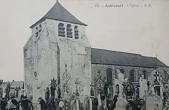 L'ancienne église détruite en 1917.