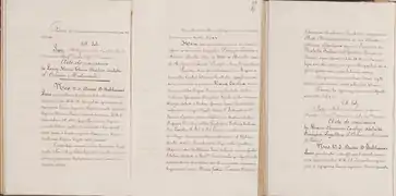 Transcription (1822) de l'acte de baptême (1812).