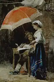 La Lettre, 1881 (Aquarelle ; 51&nbsp;×&nbsp;35&nbsp;cm)