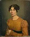 Portrait de femme tenant une pensée, 1823
