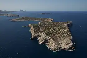 Vue aérienne de Sa Conillera