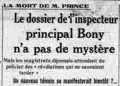 Le 6 avril, alors que l'inculpation de Carbone, Spirito et Lussats est de plus en plus mise en cause : « les magistrats dijonnais attendent du policier des "révélations qui ne sauraient tarder". »