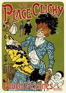 Affiche par l'illustrateur Misti, vers 1890.