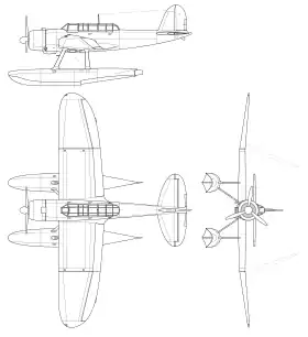 vue en plan de l’avion