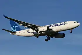 C-GITS, l'Airbus A330 d'Air Transat impliqué dans l'incident, ici en septembre 2008.
