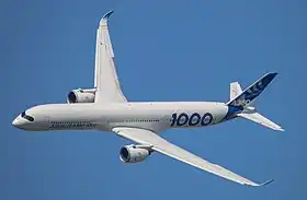 Un Airbus A350-1000, lors d’une représentation de vol à Viersen (Allemagne).