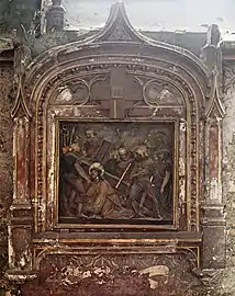 Station 3, Jésus tombe pour la première fois sous le poids de la croix.