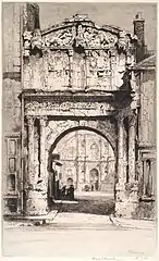 Albany E. Howarth (1872 - 1936) - Porte St Pierre, Auxerre - Aberdeen City Council ((Archives, Gallery and Museums Collections)