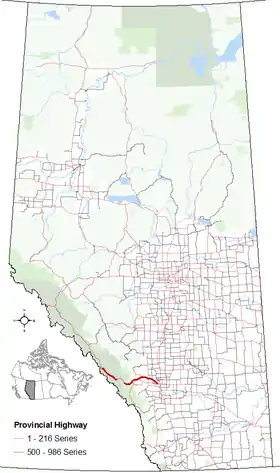 Segments de l'autoroute 1A en Alberta