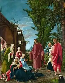 Le Christ prenant congé de sa mère, Albrecht Altdorfer, v. 1520.