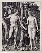Après Albrecht Dürer, Adam et Eve, 1787–1887, gravure sur papier