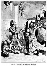 Alexandre sous les murailles des Malliens.