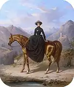 Alexine Tinne, 1849, par Henry Auguste d'Ainecy de Montpezat