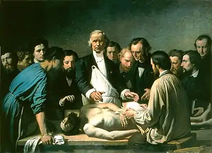 La Leçon d'anatomie de Velpeau à la Charité, 1864, musée des Beaux-Arts de Tours.