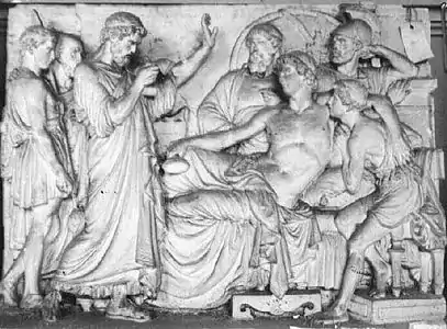 Alexandre buvant, tandis que son médecin Philippe lit la lettre de Parménion (1869), Paris, École nationale supérieure des beaux-arts.