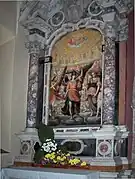 Peinture sur l'autel latéral baroque de Saint Nicolas&nbsp;dans l'Église Notre-Dame de Trsat à Rijeka.