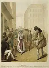 Au Graben à Vienne, aquarelle, 38&nbsp;×&nbsp;26,3&nbsp;cm, 1830, Musée de Vienne.