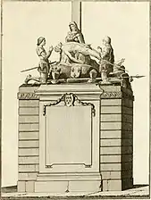 Le monument reconstruit sur une gravure publiée en 1790.