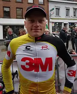 Gerry Druyts lors de la 1re&nbsp;étape du Triptyque des Monts et Châteaux 2014 à Antoing.